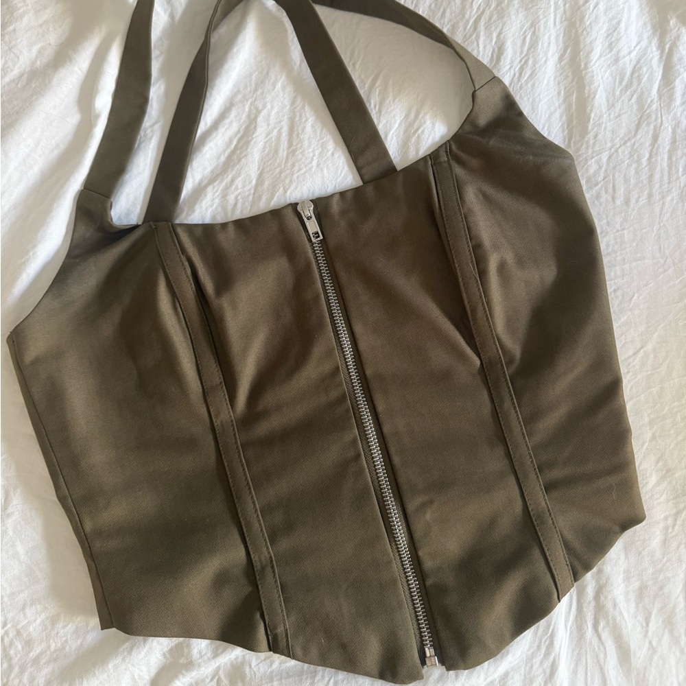 Stylish Olive Green Tote Bag